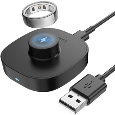 Imagem de Compatível com Oura Ring Gen4 - Carregador inteligente tamanho 7, base de carregamento portátil com cabo USB-C
