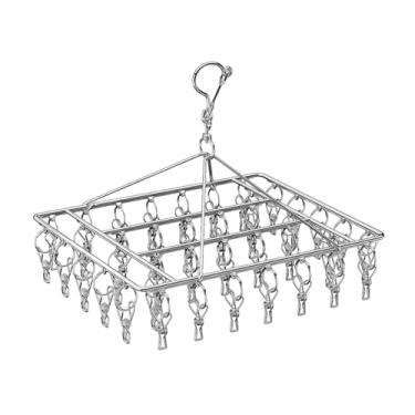 Imagem de Varal Roupas Íntimas em Aço Inoxidável com 40 Pregadores Dobrável para Meias e Calcinhas