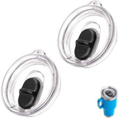 Imagem de Soledea Pacote com 2 tampas Stronghold de 850 g à prova de derramamento compatível/substituição apenas com caneca de viagem YETI Rambler 850 g
