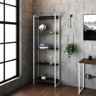 Imagem de Estante Dynamica 60X30X187cm C/05 Prateleiras Estrutura Branca - Compa