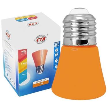 Imagem de Lâmpada Laranja Led Mini Bulbo T44 1W 127V E27 Ip44 - CTB, 110V