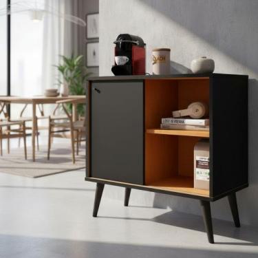 Imagem de Aparador Buffet Compacto Com Porta De Correr E 3 Prateleiras - CJCAVIC