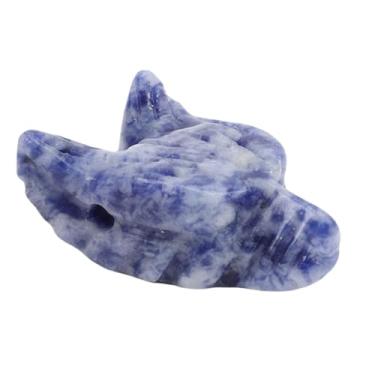 Imagem de GLOGLOW Pingente de Cristal de Cabeça de Lobo, Colares de Colar Jóias para Homens Mulheres Com Natureza Lustre Leve para Presentes Xmas do Dia Dos Namorados de Dia Namorados Lobo Pingente de Cristal de , (Ponto azul)