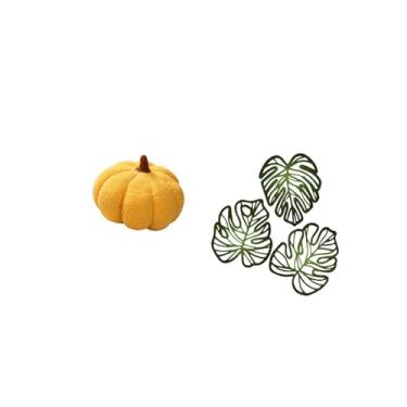 Imagem de Fenteer Almofada de Sofá de Pelúcia com Estampa de Abóbora E Folhas de Palmeira para O Halloween, Decoração Criativa de Arte Da Selva para Quarto, Banheiro E