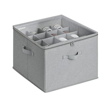 Imagem de StorageWorks Organizador de sapatos para armário, cabe até 16 pares, recipientes de armazenamento de sapatos com divisórias ajustáveis e capa transparente, cinza