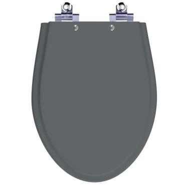 Imagem de Assento Sanitário Laqueado Soft Close Absolute Cinza Quartzo (cinza Escuro) Para Vaso Ideal Standard