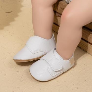Imagem de Tênis para bebês meninos meninas cano alto sola macia antiderrapante infantil leve pré-andador primeiro berço, A03/branco, 12-18 Months Toddler