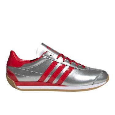 Imagem de adidas Tênis feminino Silvmt/Betsca/Ftwwht Country OG W prata met.Better Scarlet/FTWR Branco 38 EUA, Multi, 7.5 Wide