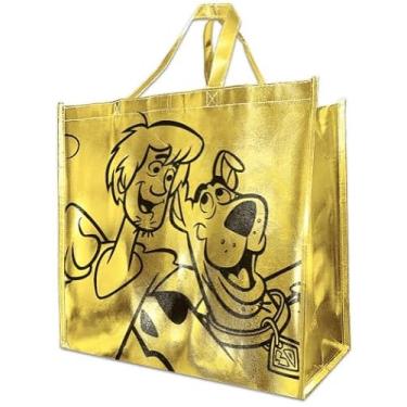 Imagem de Legacy Licensing Partners Scooby Doo and Shaggy Gold Metalic Collectable Giant Extra Grande 66 cm Sacola reutilizável