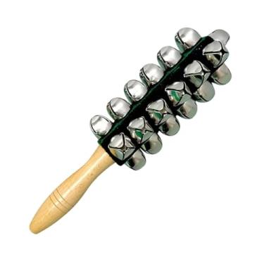 Imagem de KiBcsLic Sino de Natal de Mão, Instrumento Musical Infantil, Chocalho Clássico e Confiável para Lembrancinhas de Natal, Verde