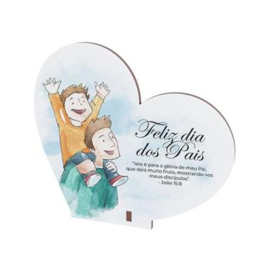 Imagem de Kit 10 Lembrancinhas Dia Dos Pais Mdf Coração - DK, João 15-8