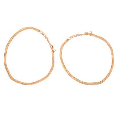 Imagem de Touchstone Tornozeleira indiana de Bollywood feita à mão com design colorido bonito e elegante Payal Paazeb em tom dourado ou branco para mulheres., Liga metálica, Sem Pedra Preciosa