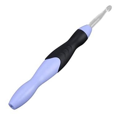 Imagem de POCREATION Conjunto de Agulhas de Crochê LED Recarregável Via USB Com 9 Pontas Substituíveis 2,5-6,5mm 2 Modos de Luz Carregamento Rápido Agulhas de Crochê Iluminadas para Artesanato de