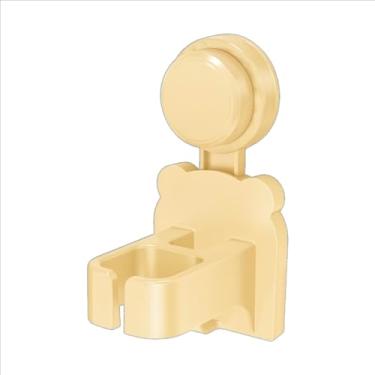 Imagem de Suporte de Parede para Secador de Cabelo, Organizador de Banheiro com Ventosa, Design de Urso, Preto