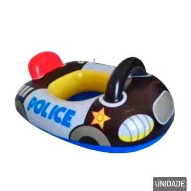 Imagem de Boia com Assento Infantil 65cm Carro de Polícia - Tudo em Caixa
