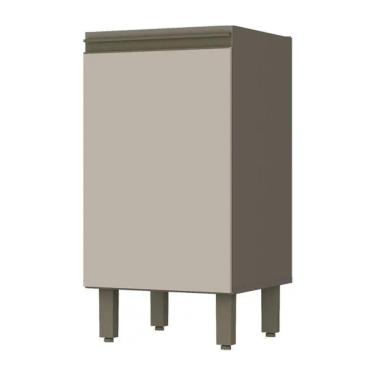 Imagem de Balcão Henn Connect Sem Tampo 1 Porta 40 Cm Duna/cristal