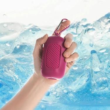 Imagem de LINGBI DAMI Toalha refrescante rosa vermelha (89 x 30 cm) toalha de fibra macia e respirável, adequada para ioga, exercícios, corrida, academia, treino e mais atividades