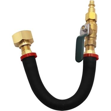 Imagem de Sistemas de irrigação RV Winterize e torneiras externas Compressor de ar Plugue de conexão rápida - para roscas de mangueira de 3/10.2 cm-11.5 NH e adaptador de sopro de torneira de mangueira de