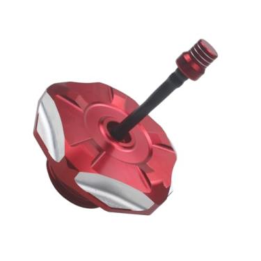 Imagem de Adsspro Tampa de alumínio CNC para tanque de gasolina e combustível para motocicleta com válvula de respiro para CRF110 CRF125F CRF 110 125F 2019-2024 (vermelho)