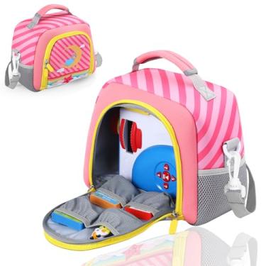 Imagem de Bolsa de transporte compatível com Little Tikes Story Dream Machine Books Starter Set, armazenamento para livro de histórias, reprodução de áudio, bolsa de viagem de personagem (rosa)