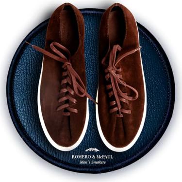 Imagem de Tênis masculino casual Malba | Tênis com alças intercambiáveis | Sapatos confortáveis | Romero e MC Paul, Café, 42