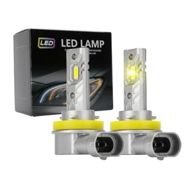 Imagem de RIyZlte Lâmpada LED de neblina H11/H8/H16, 6000K branca, alto brilho