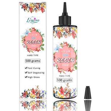 Imagem de Resina UV 500 g – Resina epóxi de cura ultravioleta cristalina para fazer joias "faça você mesmo", decoração de artesanato – Cola UV rígida Solar Cure Sunlight Activated Resin for Casting, 500 grams ($0.09 / g), 1