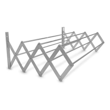 Imagem de Varal Sanfonado Alumínio Retrátil 40cm 50cm 60cm 80cm 100cm 120cm, Não Enferruja, Ideal para Qualquer Espaço(120cm)