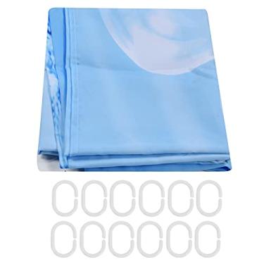 Imagem de Cortina de chuveiro de cor brilhante à prova d'água com padrão inovador para banheira doméstica (180 * 200cm)