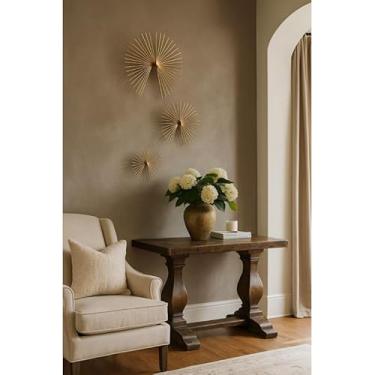 Imagem de Escultura decorativa de Parede girassol Metal Decorativo | Painel Moderno Decoração Sala Quarto Hall(Preto)