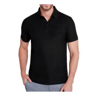 Imagem de Camisa Polo Masculina Dudalina MC Pima Preta - 08752379-Masculino