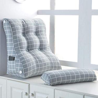 Imagem de Almofada de leitura para descanso de cama, almofada de TV com suporte ajustável para o pescoço, apoio para as costas, suporte para adultos para sentar na cama/sofá para livros ou jogos (1 45 x 30 x 55