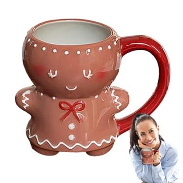 Imagem de Canecas de Natal | Pote ergonômico com alça de gengibre | Caneca de café de 280 ml | para viagem, chá, Halloween, mulheres, outono, crianças, homens, gelado