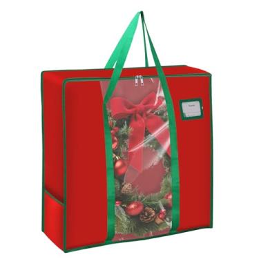 Imagem de EverPetal Bolsa de armazenamento de guirlanda de 66 cm, recipiente de armazenamento de guirlanda de tecido Oxford 600D, caixa de armazenamento de guirlanda para decoração de guirlanda de primavera