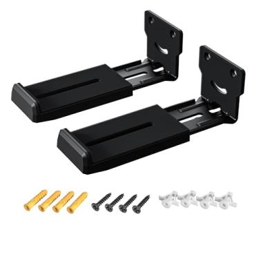 Imagem de ETHU Suporte universal de barra de som sob TV, suporte de parede de barra de som resistente com capacidade de 20 kg, suporte de barra de som sob TV com ganchos ajustáveis para barras de som de 10 a 18