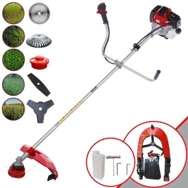 Imagem de Roçadeira RT52L Toyama À Gasolina 52cc 2HP 5 Em 1 Com Carretel + Faca 2 Pontas + Faca 3 Pontas + Faca 40 Dentes de Vídea + Escova de Aço Circular