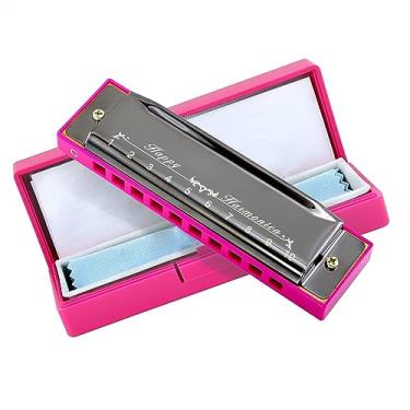 Imagem de Gaita Diatônica 10 Furos Chave C Happy Harmonica com Estojo para Estudantes Iniciantes