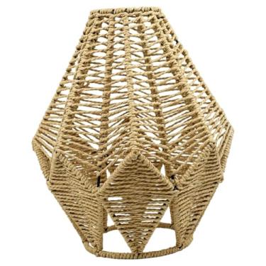 Imagem de FashionCha Abajur de Corda de Papel para Luminária de Teto, Estilo Boêmio, Pendente para Sala de Estar