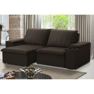 Imagem de Sofá Retrátil e Reclinável 3 Lugares 205cm com Porta Copos Ballarat - 