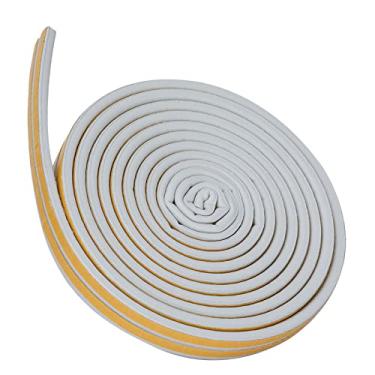 Imagem de ZJchao Tira de Vedação Autoadesiva 5 Metros de EPDM Borracha Isolamento Acústico Decapagem para Portas Janelas Redução de Ruído Durável 9x6mm (Cinza)