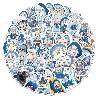 Imagem de Pacote de adesivos Hololives Vtubers Anime 60 unidades de adesivos de cartão de 3 a 8 cm