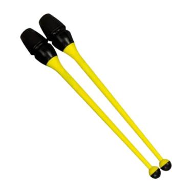 Imagem de predolo Conjunto de 2 bastões de ginástica rítmica conectáveis ​​com 36 cm de comprimento para treinamento artístico, Amarelo