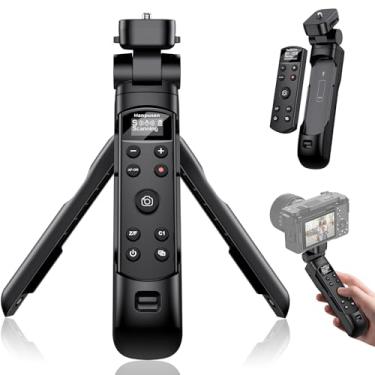 Imagem de para Sony Tripé Sem Fio Shooting Grip, Controle Remoto Recarregável Hanpusen com Tela OLED para ZV-E10/ZV-E1/ZV-1/ZV-1F/RX100 VII/RX0 II/A6700/A6400/A6600/A7 III/FX3/FX30