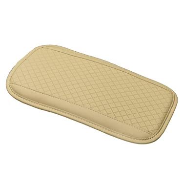 Imagem de Capa de console central de carro de 31,5 x 18,5 cm, almofada de apoio de braço de carro de espuma de memória, almofada universal para caixa de apoio de braço de carro, protetor de couro de fibra para