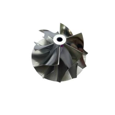 Imagem de Hookurity Roda de compressor de turbo de tarugo B03G roda compressora de tarugo turbo de alto desempenho, 6 6 pás, 50,37/63,00 mm, 1863-123-2000