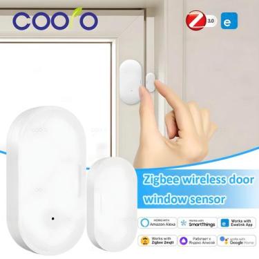 Imagem de Sensor De Alarme Sem Fio Zigbee Para Portas E Janelas, Funciona Com Al