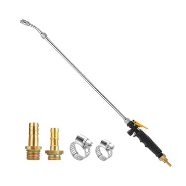 Imagem de Fenteer Pulverizador de jardim com conexões de latão de 1/4" e 3/8", fácil de conectar, em aço inoxidável.