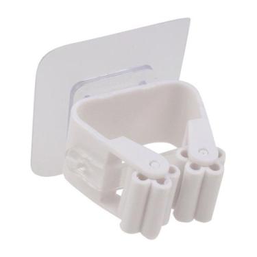 Imagem de Suporte de vassoura adesivo de pendurar parede branco - top rio 