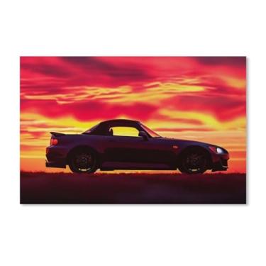 Imagem de HouLaiZhe S2000 Sunset Art Cool Posters Canvas Wall Estética Decoração de parede Impressão de parede Sala de Galeria Decoração de parede para quarto sala de estar escritório 11 x 17 polegadas (28 x 43