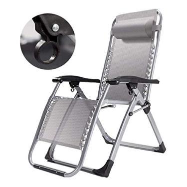 Imagem de YYBOES Móveis de pátio espreguiçadeiras de jardim, cadeira de jardim reclinável, espreguiçadeira de praia, cadeiras reclináveis no convés, cadeira reclinável dobrável para uso ao ar livre - suporta